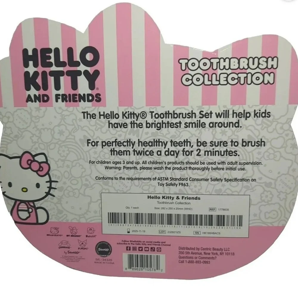 Sanrio Hello Kitty and Friends Toothbrush Collection, set of 5 toothbrushes